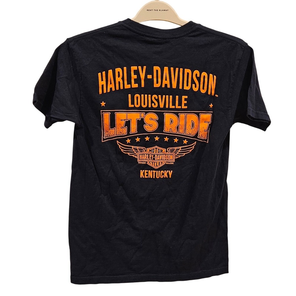 Harley-Davidson Louisville Kentucky Lets Ride Pocket T-Shirt Mens Small